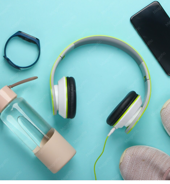 Sports Headphone & Fitness Bottle Set
